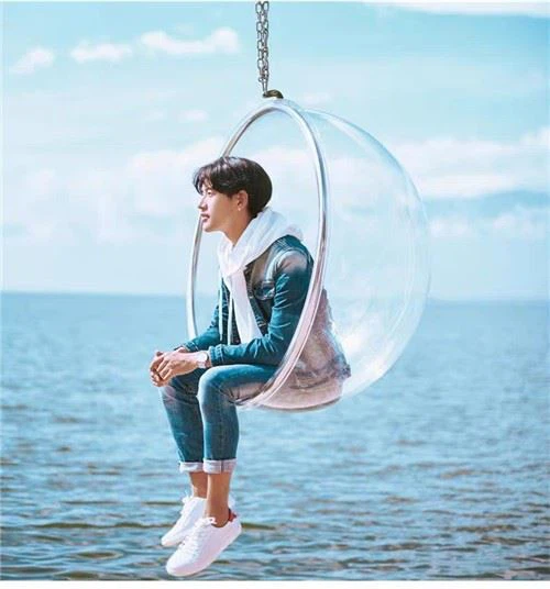Floor-standing Transparent Hanging Swing Creative Color Acrylic Bubble Chair Gaming Chair With Stand